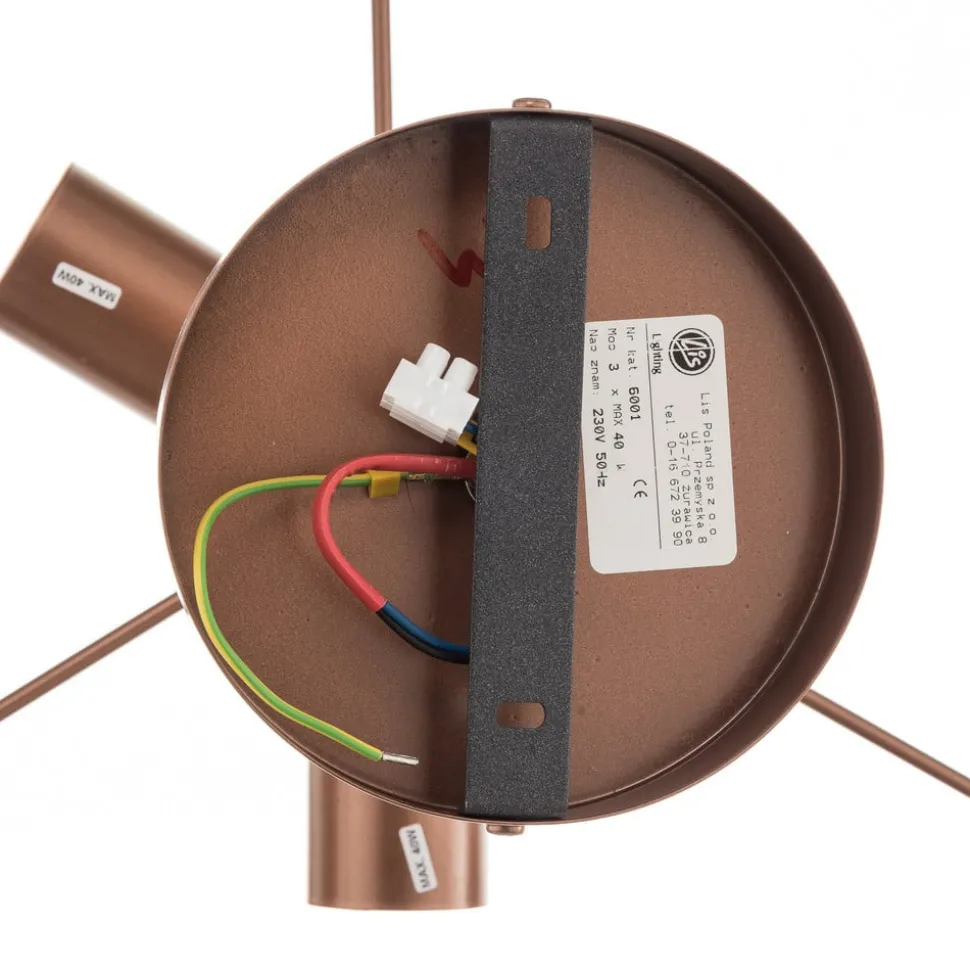 Loftlampe Tori, kobber