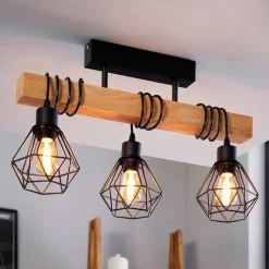 Loftlampe Townshend 5 med 3 gitterskærme