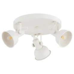 Loftlampe Trogir, beige, 3 lyskilder, stål, Ø 30 cm