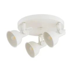 Loftlampe Trogir, beige, 3 lyskilder, stål, Ø 30 cm