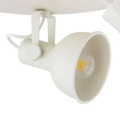 Loftlampe Trogir, beige, 3 lyskilder, stål, Ø 30 cm