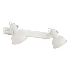 Loftlampe Trogir, beige, 2 lyskilder, længde 27 cm