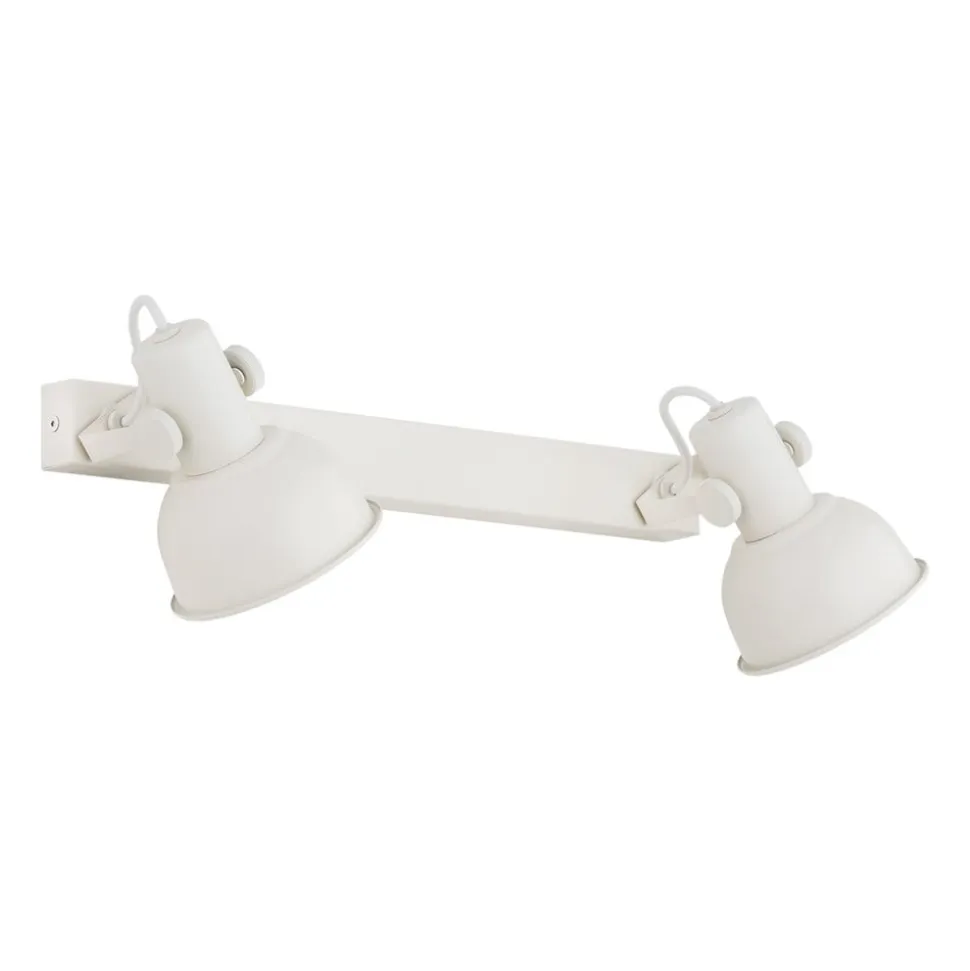Loftlampe Trogir, beige, 2 lyskilder, længde 27 cm