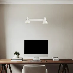 Loftlampe Trogir, beige, 2 lyskilder, længde 27 cm