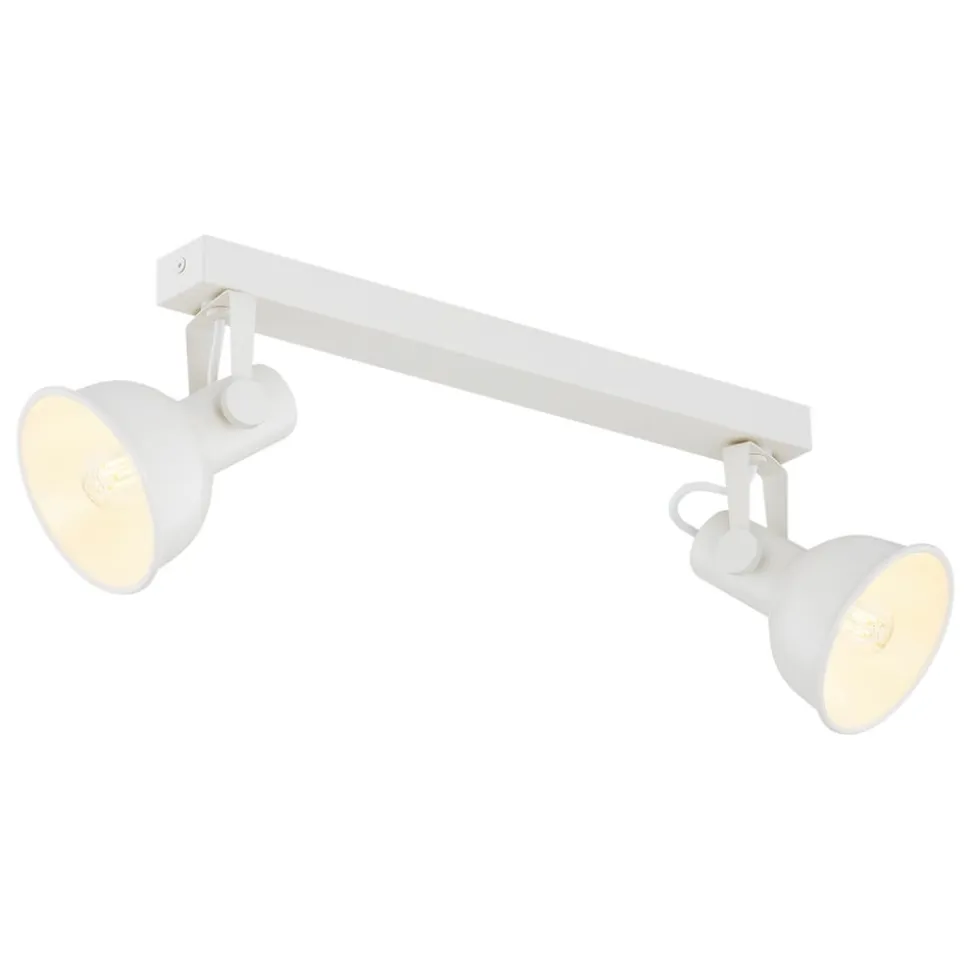 Loftlampe Trogir, beige, 2 lyskilder, længde 27 cm