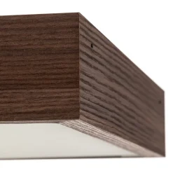 Loftlampe Tromsö, valnød, 50 x 50 cm, træ/glas