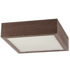 Loftlampe Tromsö, 30x30 cm, valnød
