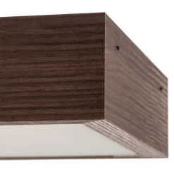 Loftlampe Tromsö, 30x30 cm, valnød