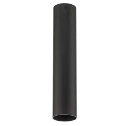 Loftlampe Tube i cylinderform, sort