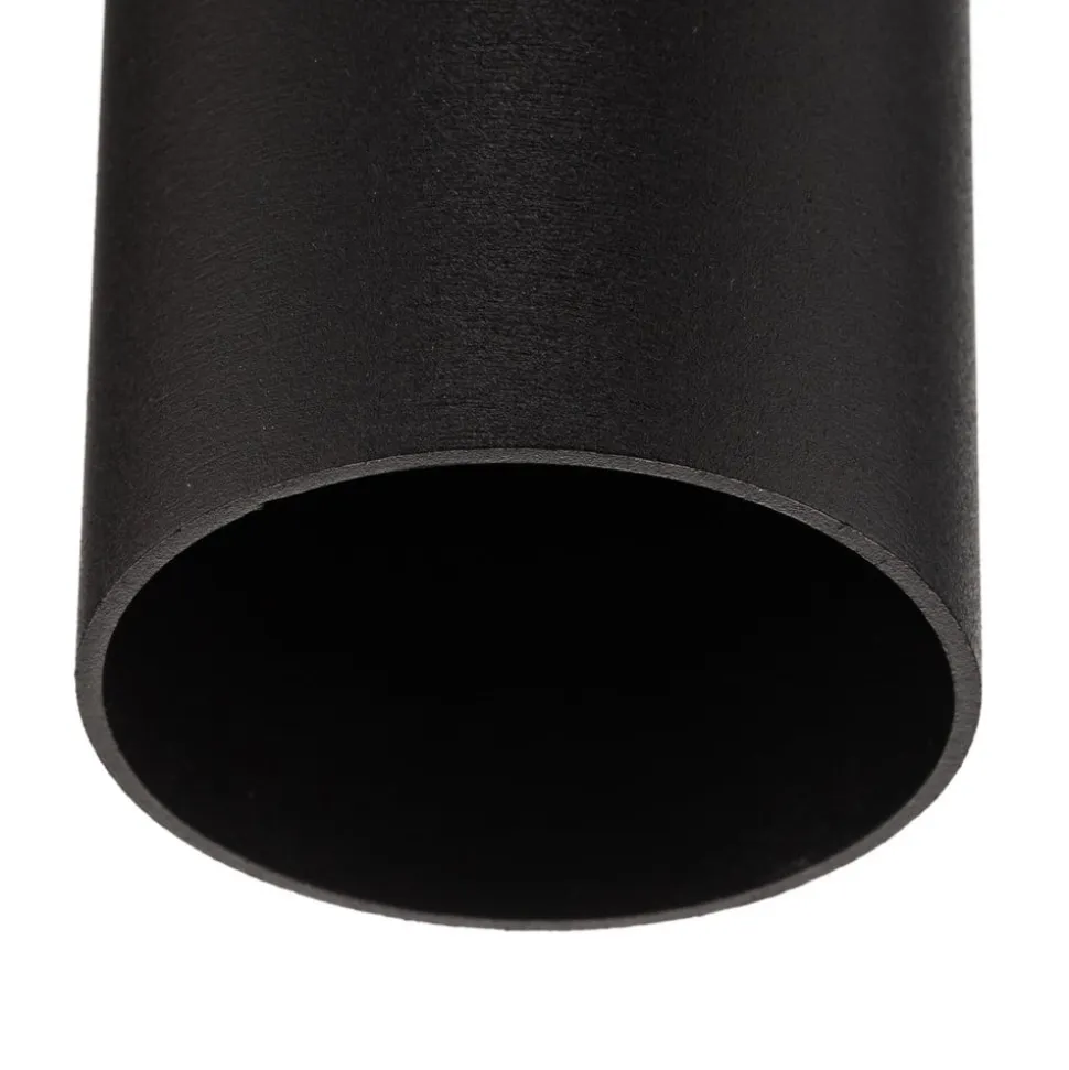 Loftlampe Tube i cylinderform, sort