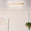 Loftlampe Tumeo, længde 40 cm, lyst træ, metal/træ