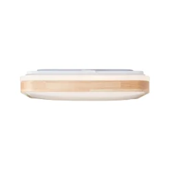 Loftlampe Tumeo, længde 40 cm, lyst træ, metal/træ