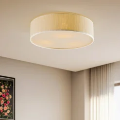 Loftlampe Turda, Ø 50 cm, hvid