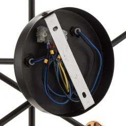 Loftlampe Veken 6B i sort og kobber