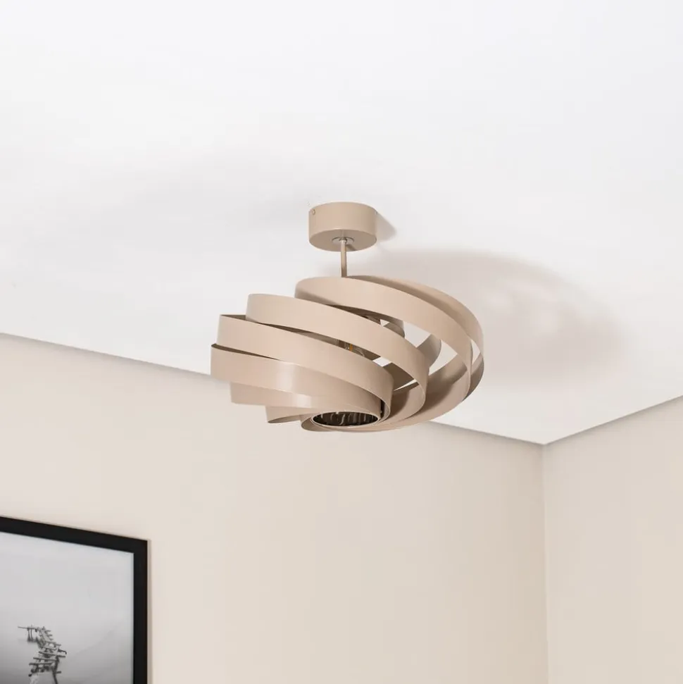Loftlampe Vento, beige, Ø 50 cm