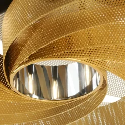 Loftlampe Vento, guldfarvet, Ø 60 cm