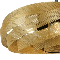 Loftlampe Vento, guldfarvet, Ø 60 cm