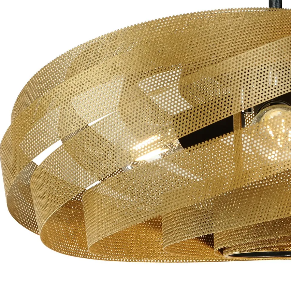 Loftlampe Vento, guldfarvet, Ø 60 cm