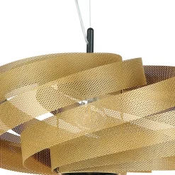 Loftlampe Vento, guldfarvet, Ø 50 cm