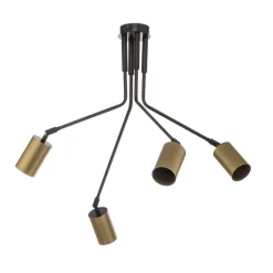 Loftlampe Verno 4 Black i sort og guld