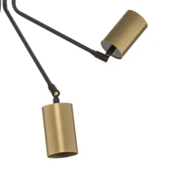 Loftlampe Verno 4 Black i sort og guld