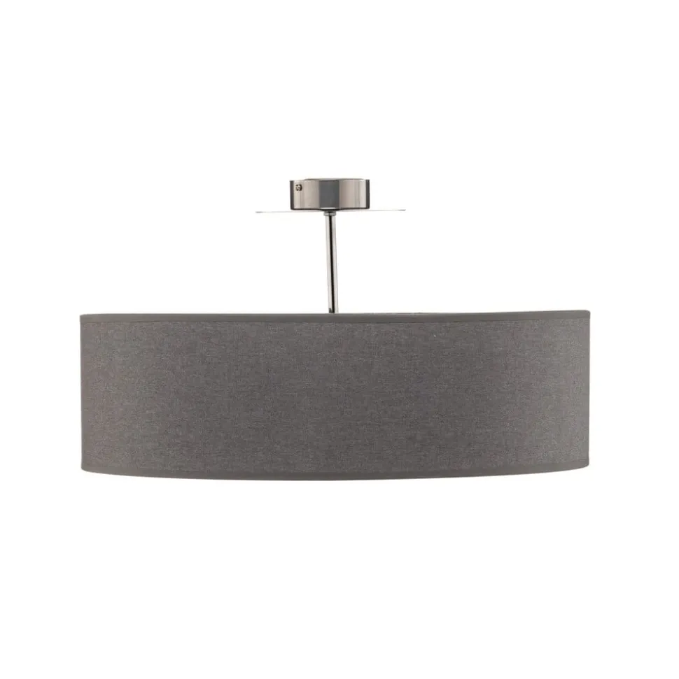 Loftlampe Viviane med tekstilskærm, grå