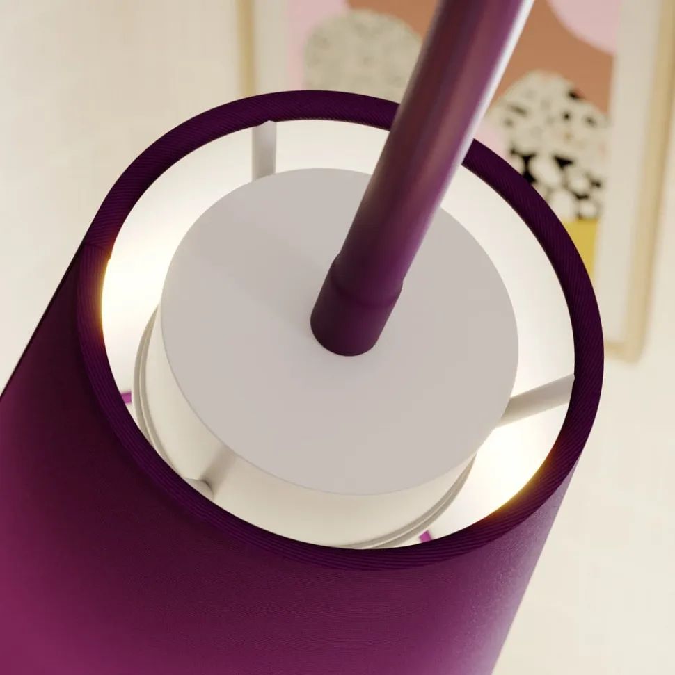 Loftlampe Wire Kids 5 lyskilder, hvid/pink/violet