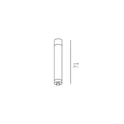 Loftsbeslag til Volare-skinne 7,1 cm sort