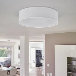 Loftslampe Ceiling Dream, Ø 40 cm, tekstil, hvid