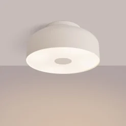 Loftslampe CLARO, beige, Ø 30 cm, metal, 4 x E27