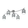 Loftslampe Garda - 5 lys med grå skærme