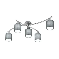 Loftslampe Garda - 5 lys med grå skærme