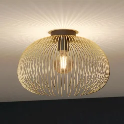 Loftslampe Venezuela, skærm lavet af gyldne stænger