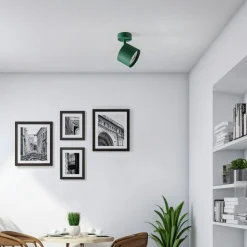 Loftspot Chloe, justerbar, grøn, metal, GU10, 13,5 cm