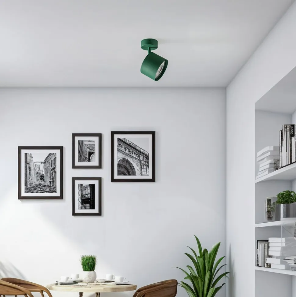 Loftspot Chloe, justerbar, grøn, metal, GU10, 13,5 cm