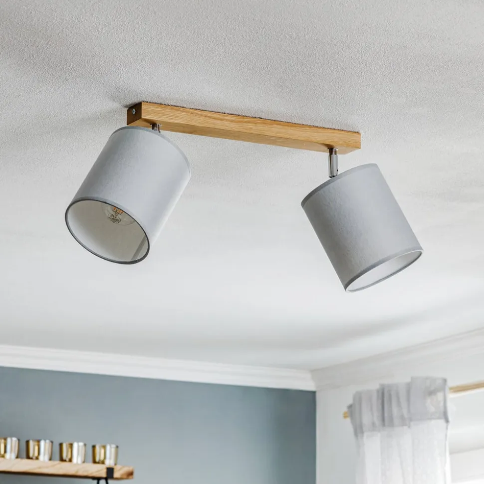 Loftspot Corralee, grå, 2 lyskilder