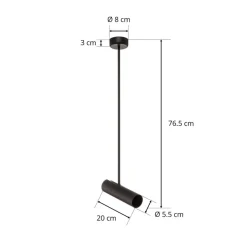 Loftspot Eye Super, højde 76 cm, sort