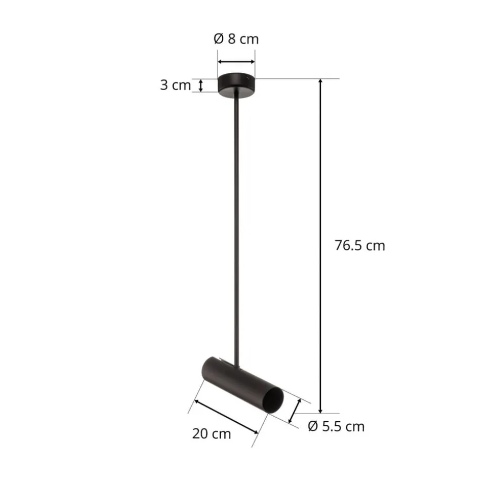 Loftspot Eye Super, højde 76 cm, sort