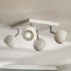 Loftspot Flame, hvid, 4 lyskilder, firkantet