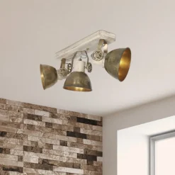 Loftspot Gearwood, 3 lyskilder bronze