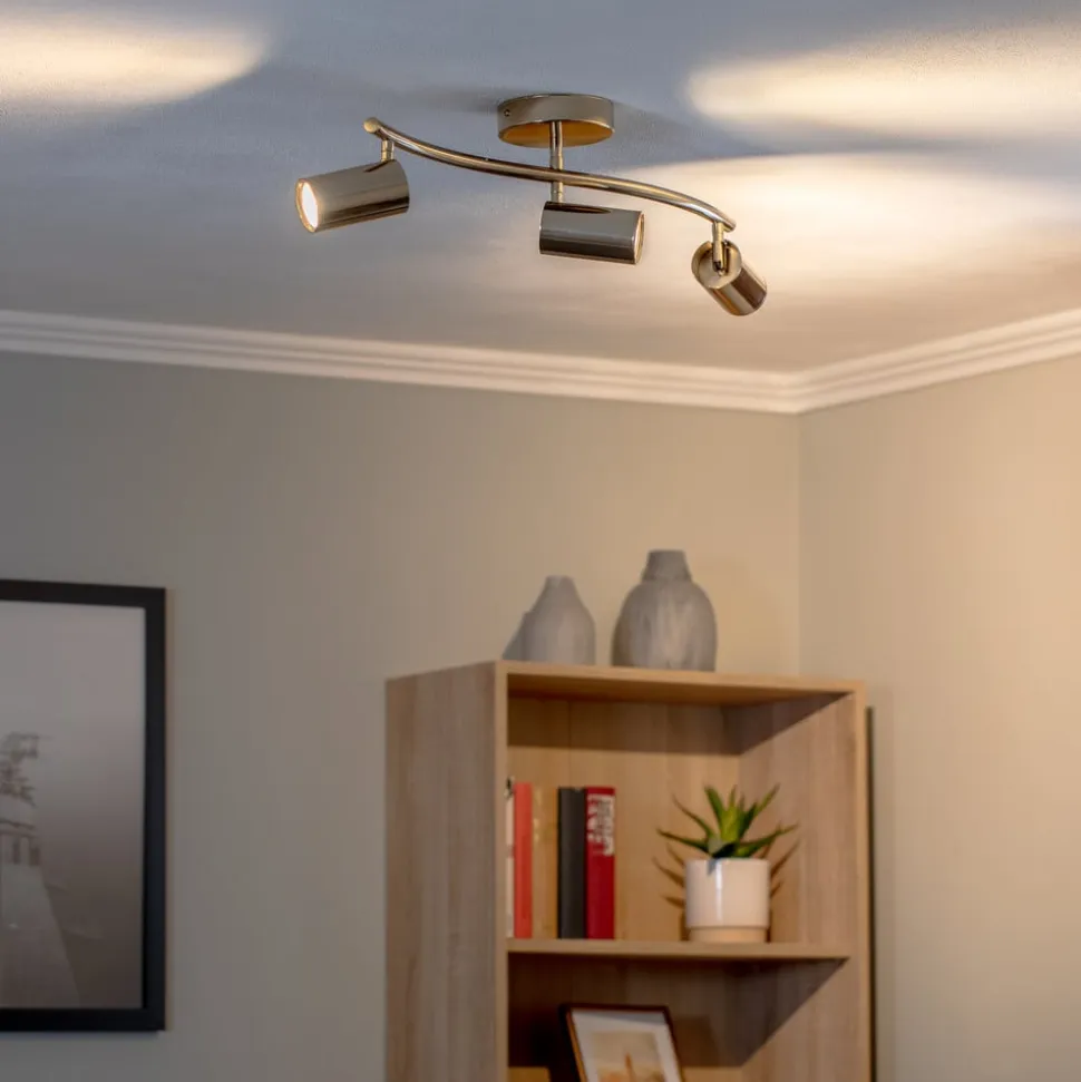 Loftspot, guld, 3 lyskilder