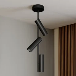 Loftspot Leda 3, 3 lyskilder, sort