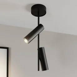 Loftspot Leda 2, 2 lyskilder, sort