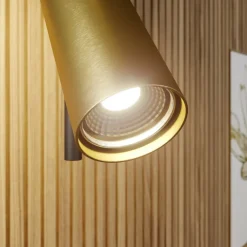 Loftspot Leda 2, 2 lyskilder, sort-guld