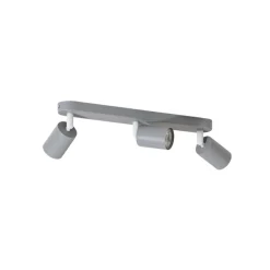 Loftspot Livia, grå, 52 cm, 3 lyskilder, metal, GU10