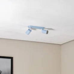 Loftspot Livia, lyseblå, 35 cm, 2 lyskilder, metal, GU10