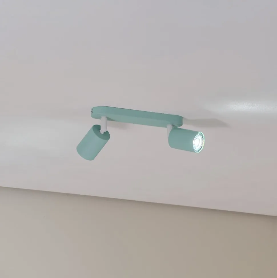 Loftspot Livia, mintgrøn, 35 cm, 2 lyskilder, metal, GU10