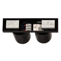 Loftspot Mono II sort/indvendig guld 2 lyskilder