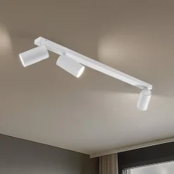 Loftspot Mono III, 3 lyskilder, hvid, 84 cm lang, GU10