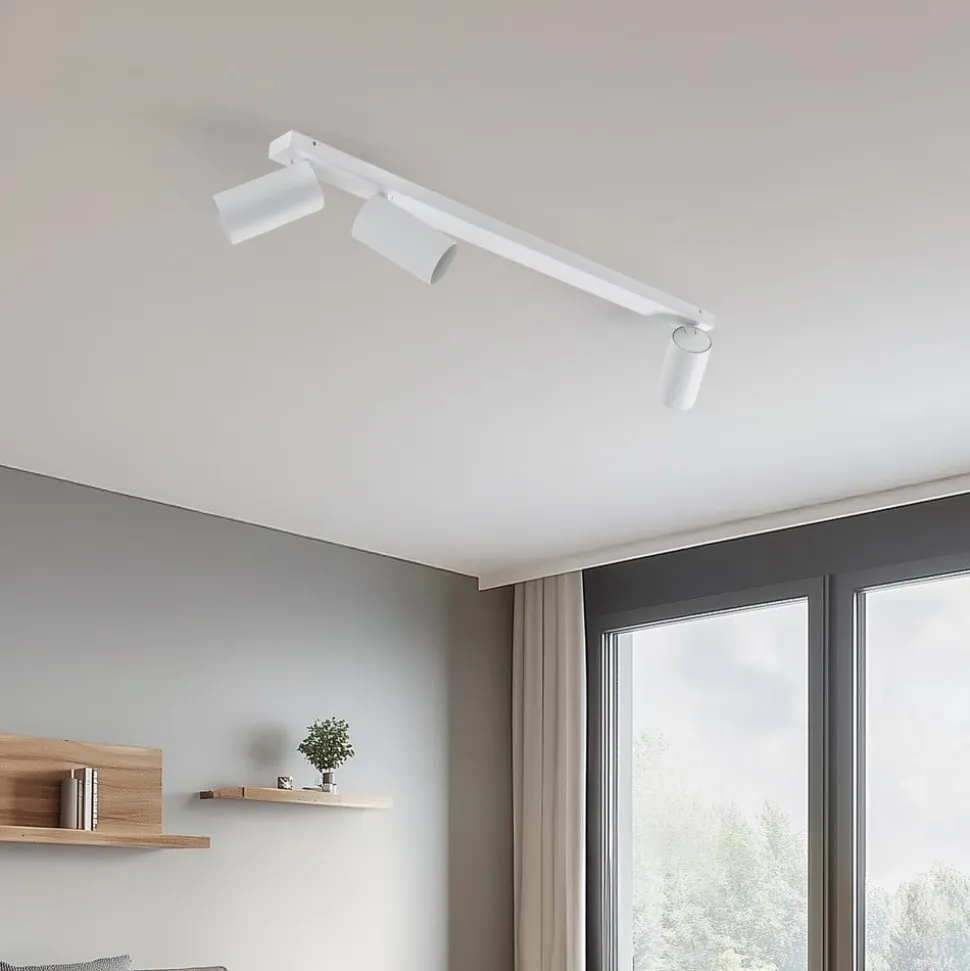 Loftspot Mono III, 3 lyskilder, hvid, 84 cm lang, GU10